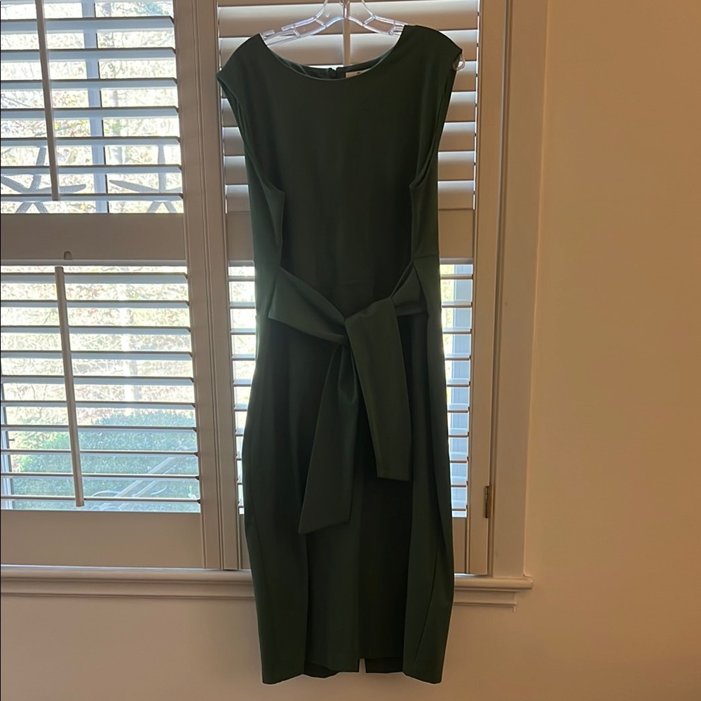 Boden Elegant Olive Green Midi Dress